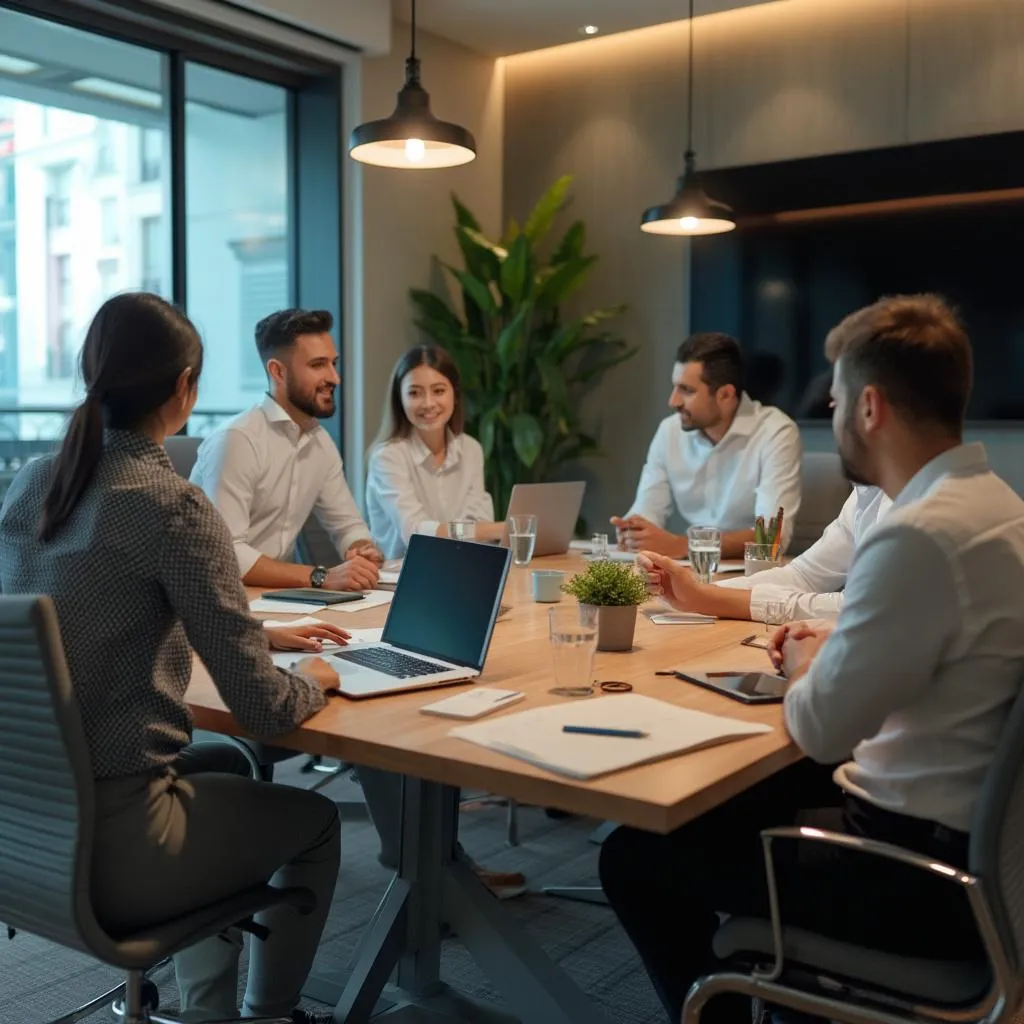 Equipo de FinConsult en reunión estratégica